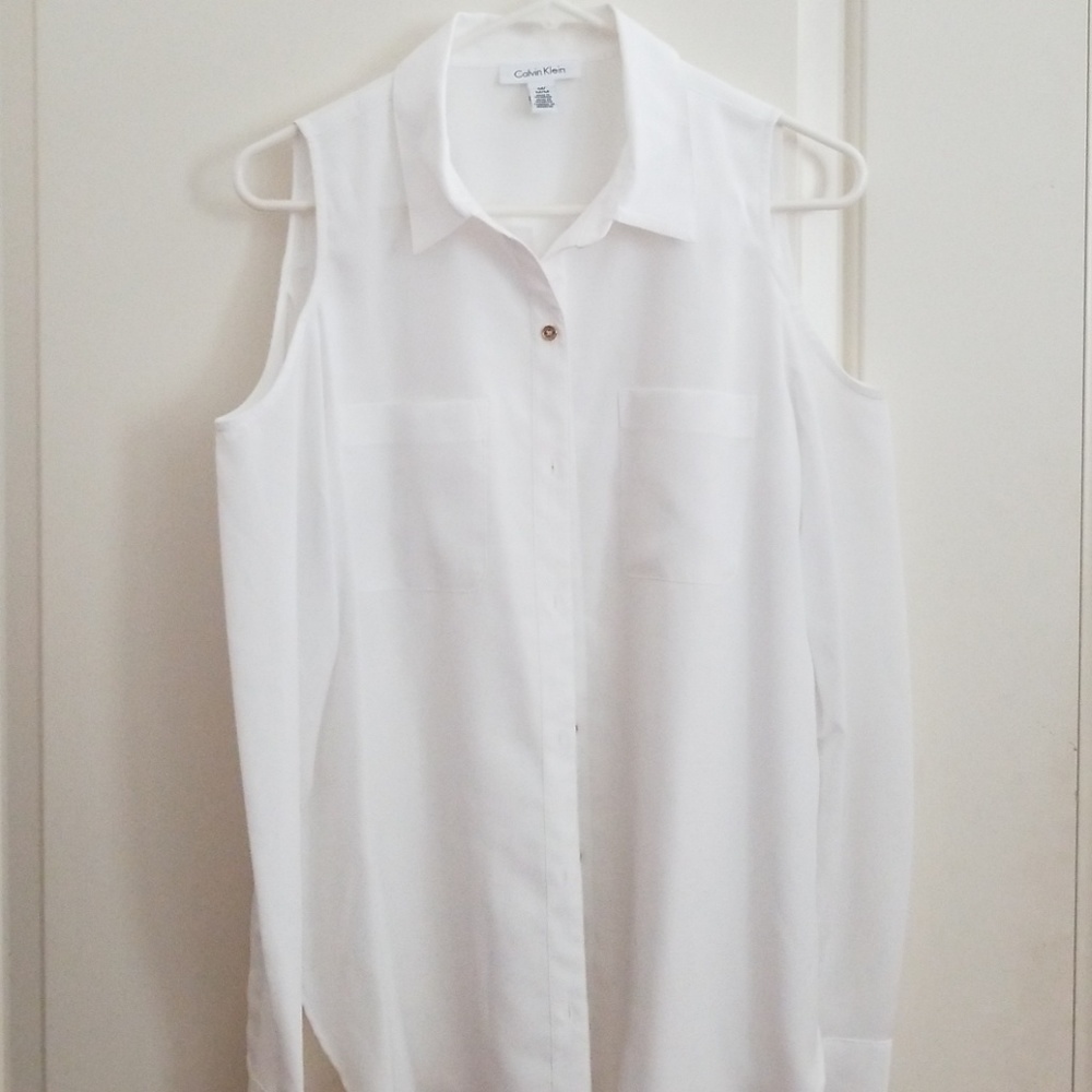 Calvin Klein button up.. Peek a boo shoulder